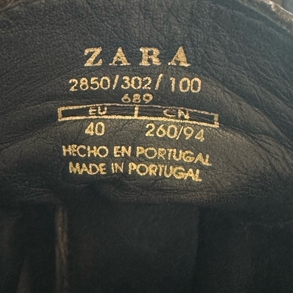 Mens Boots ZARA Black Tag Brown Nubuck Leather Lace up Boots Mens Shoes Size 7 - Picture 6 of 6